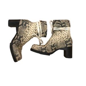 1017 ALYX 9SM SS19 Bowie Snakeskin Runway Platform Heel Boots Men’s Size 10